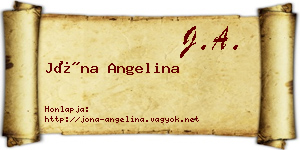 Jóna Angelina névjegykártya